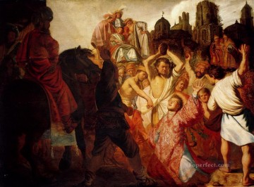 La lapidación de San Esteban 1625 Rembrandt Pinturas al óleo
